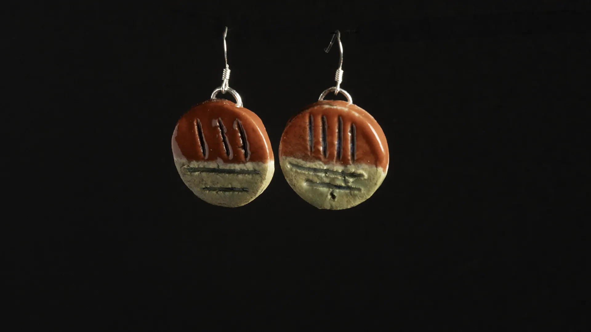 round ceramic earings made in warwickshire round ceramic earings made in warwickshire